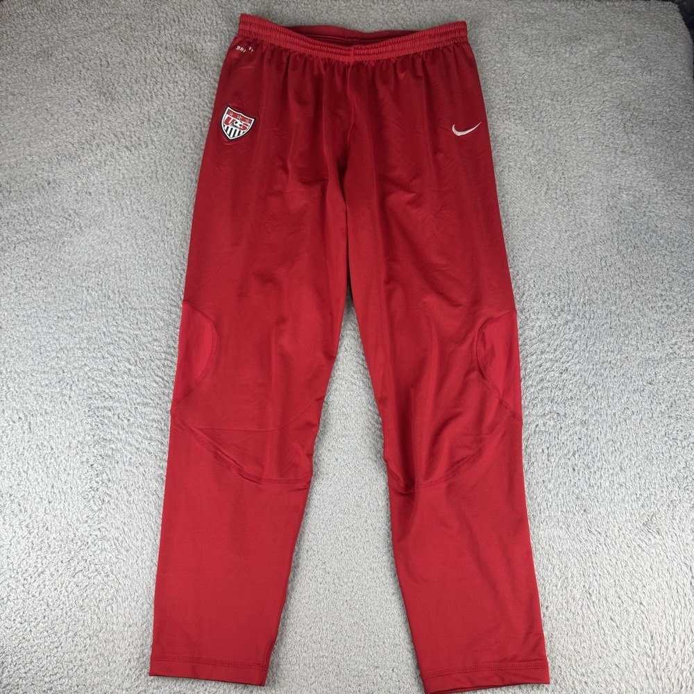 Nike USMNT Training Pants Player Issue Red‎ Men's Xl Soccer Futbol U.S Soccer